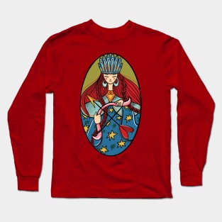 Sagittarius Zodiac Queen: Strength, Femininity, and Adventure Long Sleeve T-Shirt